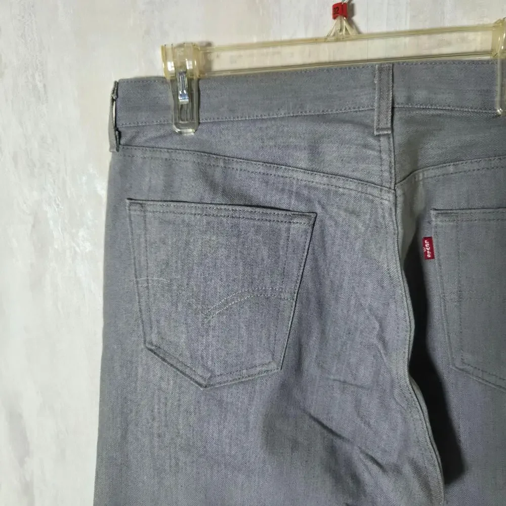 Levis 501 Jeans Mens 36x36 Gray Denim Straight Regular Fit Button Fly Classic